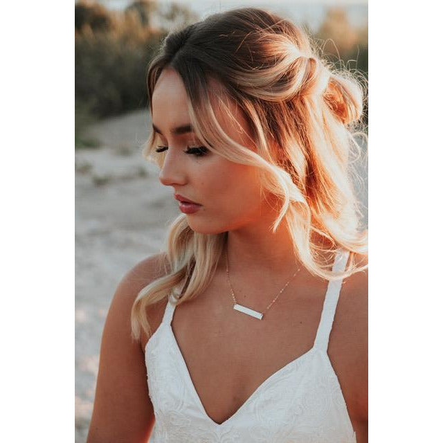 Roman Numeral Bar Necklace