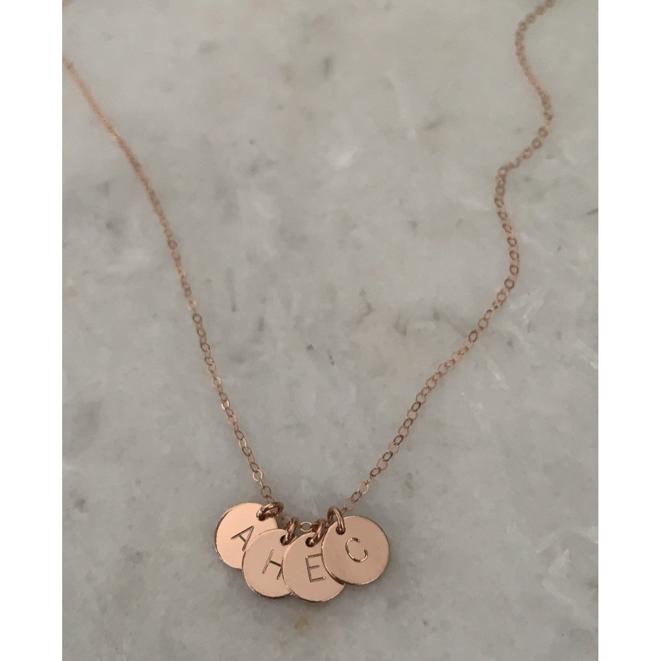 Quad Mini Initial Necklace