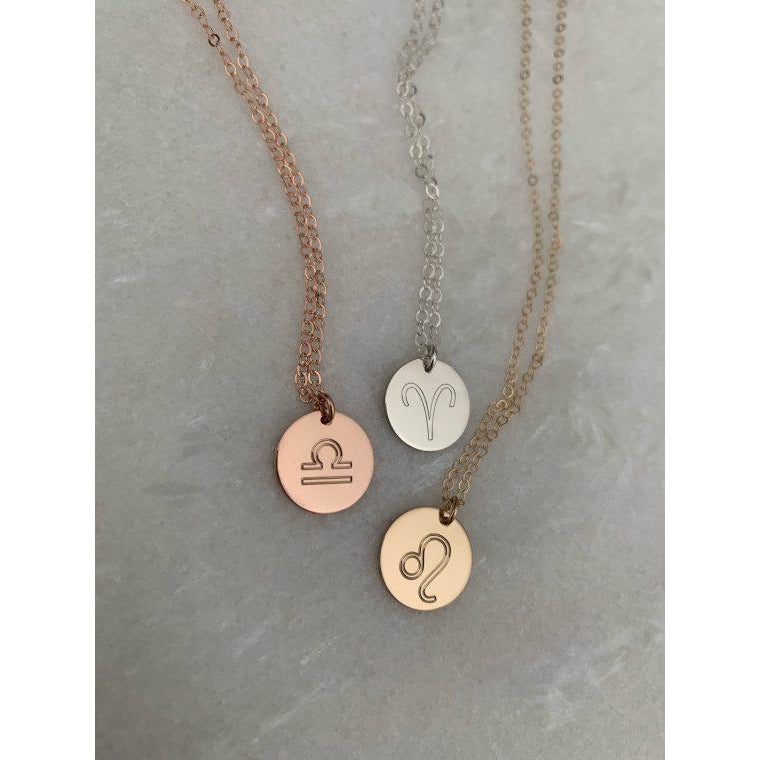 Zodiac Sign Pendant Necklace