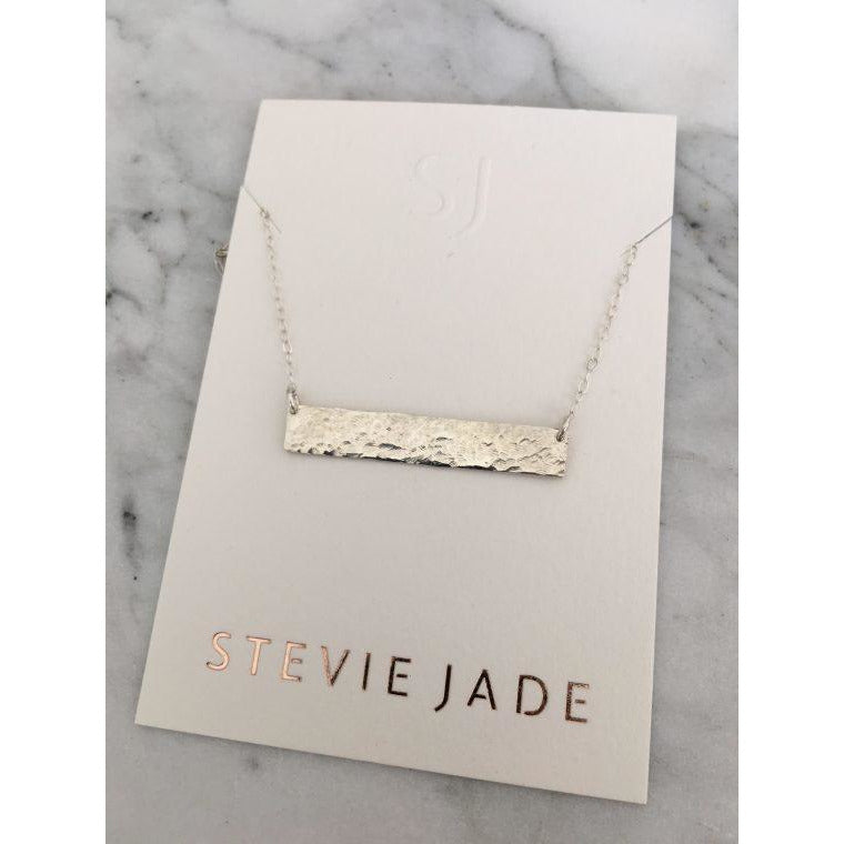 Textured Bar Necklace